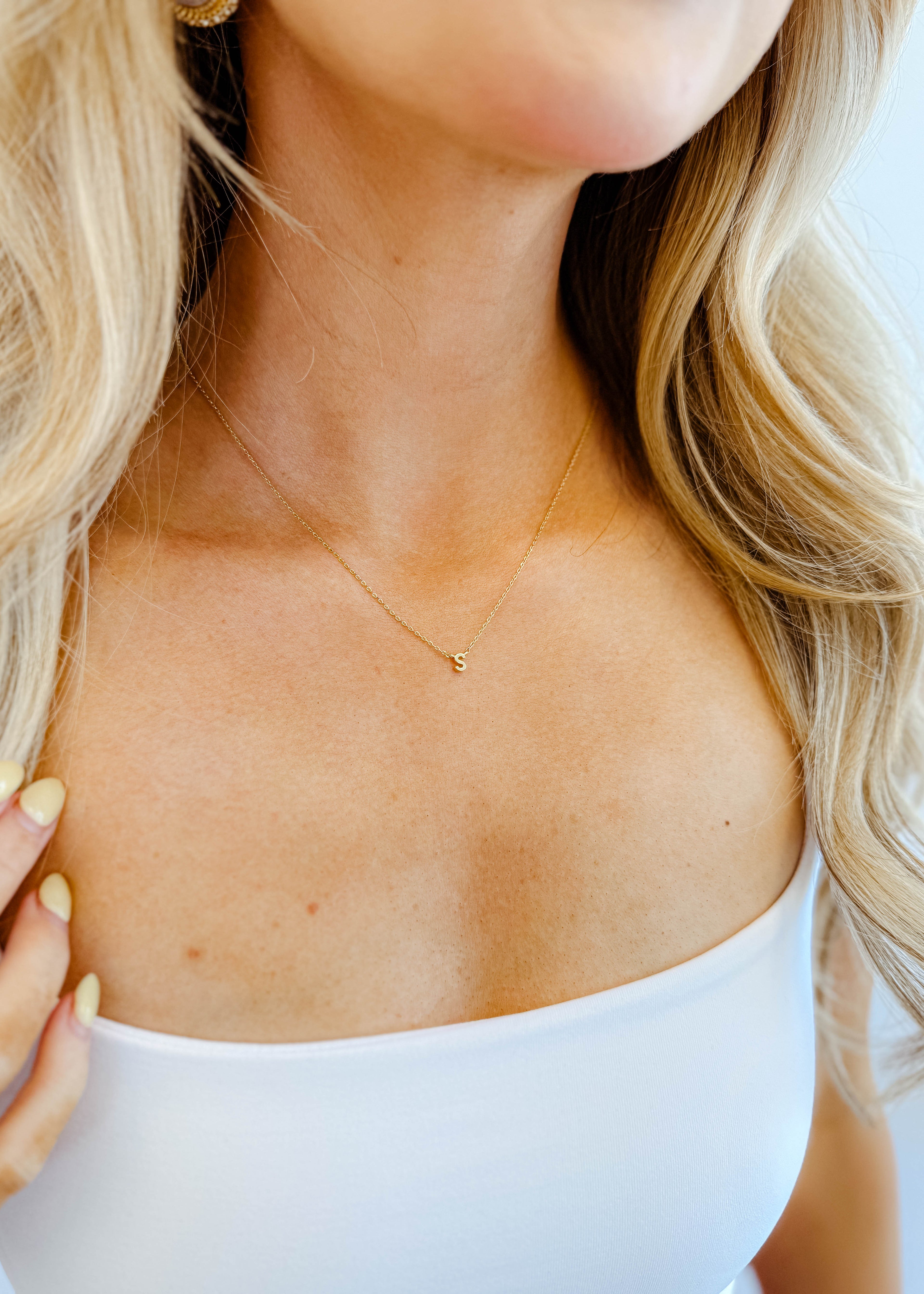 Initial Gold Dipped Necklace