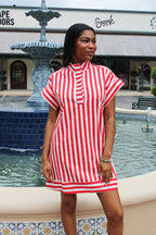 Pleasant Street Stripe Shirt Dress