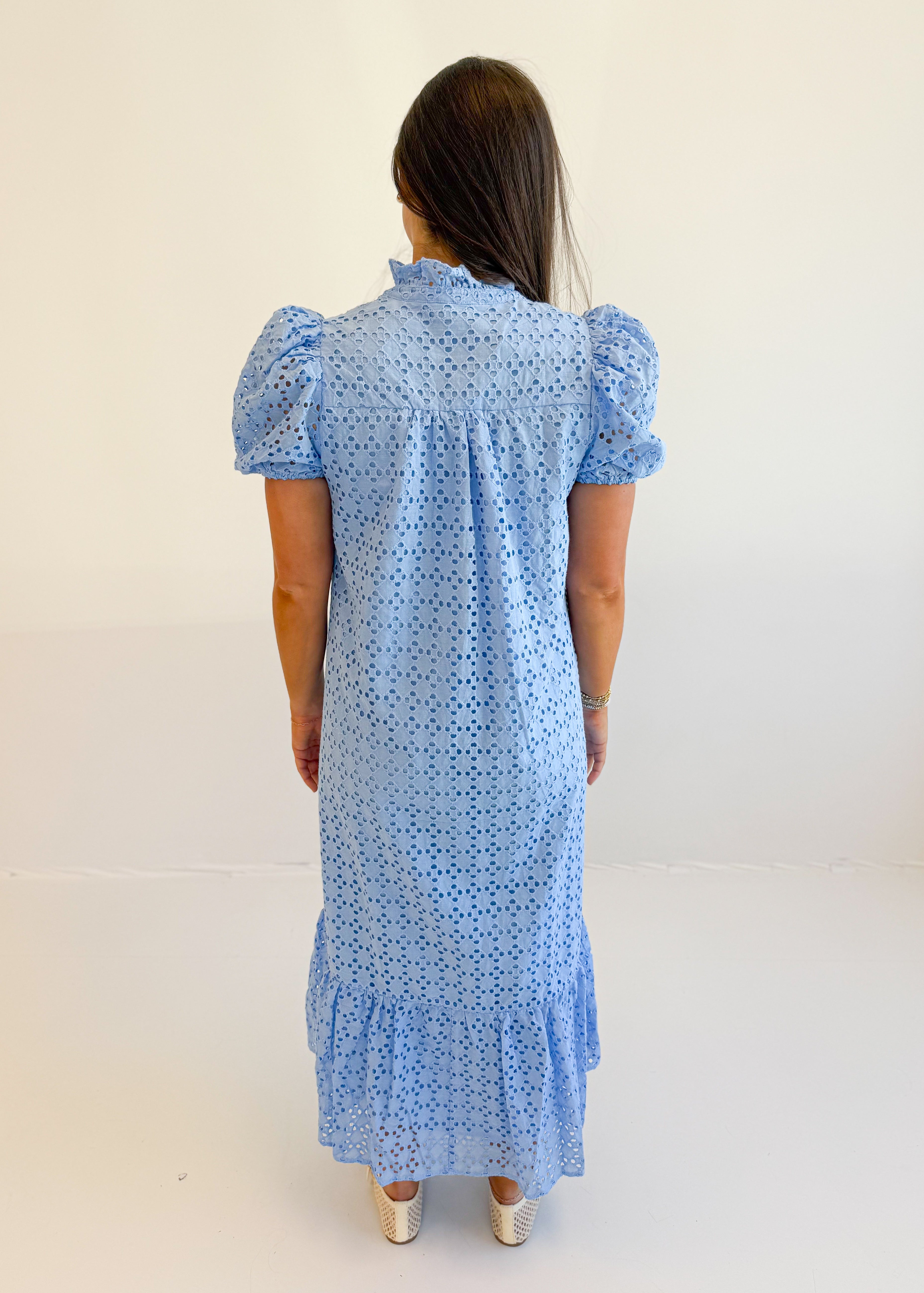 Holland Puff Sleeve Midi Dress