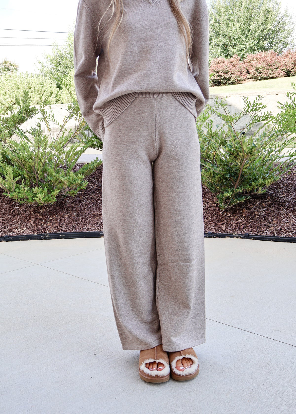 Isabelle Ribbed Waist Knit Lounge Pants