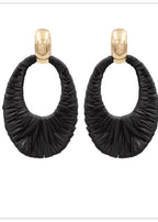 Raffia Oval Link Earring
