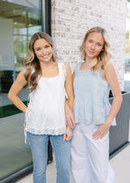 Seraphina Lace Tie-Side Tank