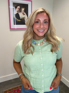 Short Sleeve Button Cardigan
