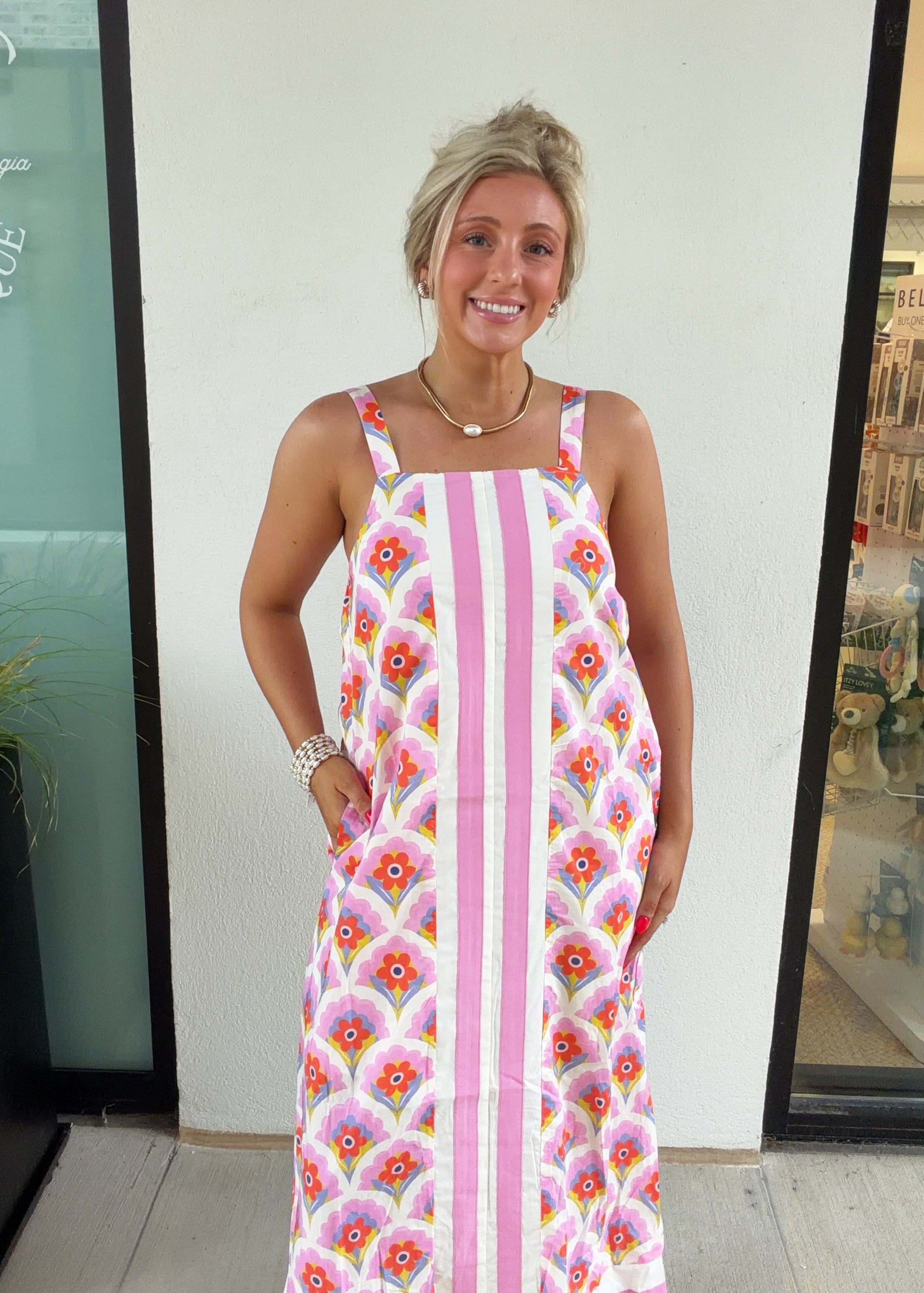 Kay Mosaic Sleeveless Maxi Dress