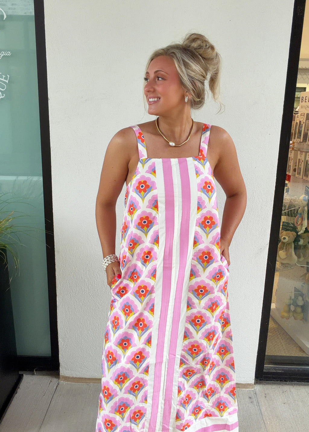 Kay Mosaic Sleeveless Maxi Dress