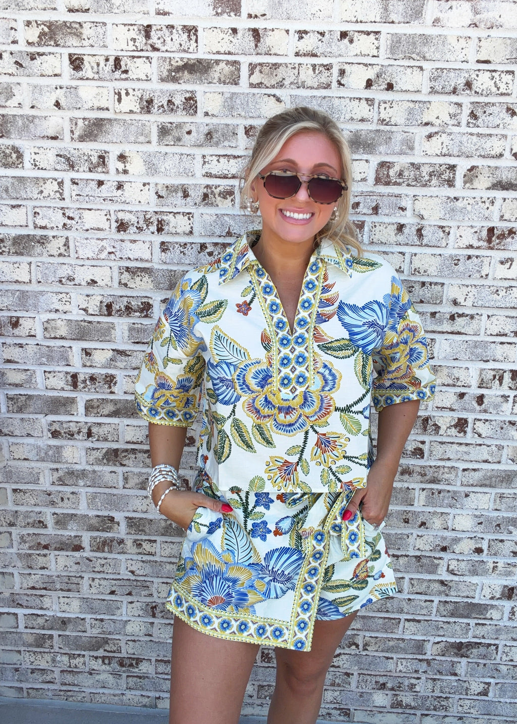Rosalie Garden Short Sleeve Top