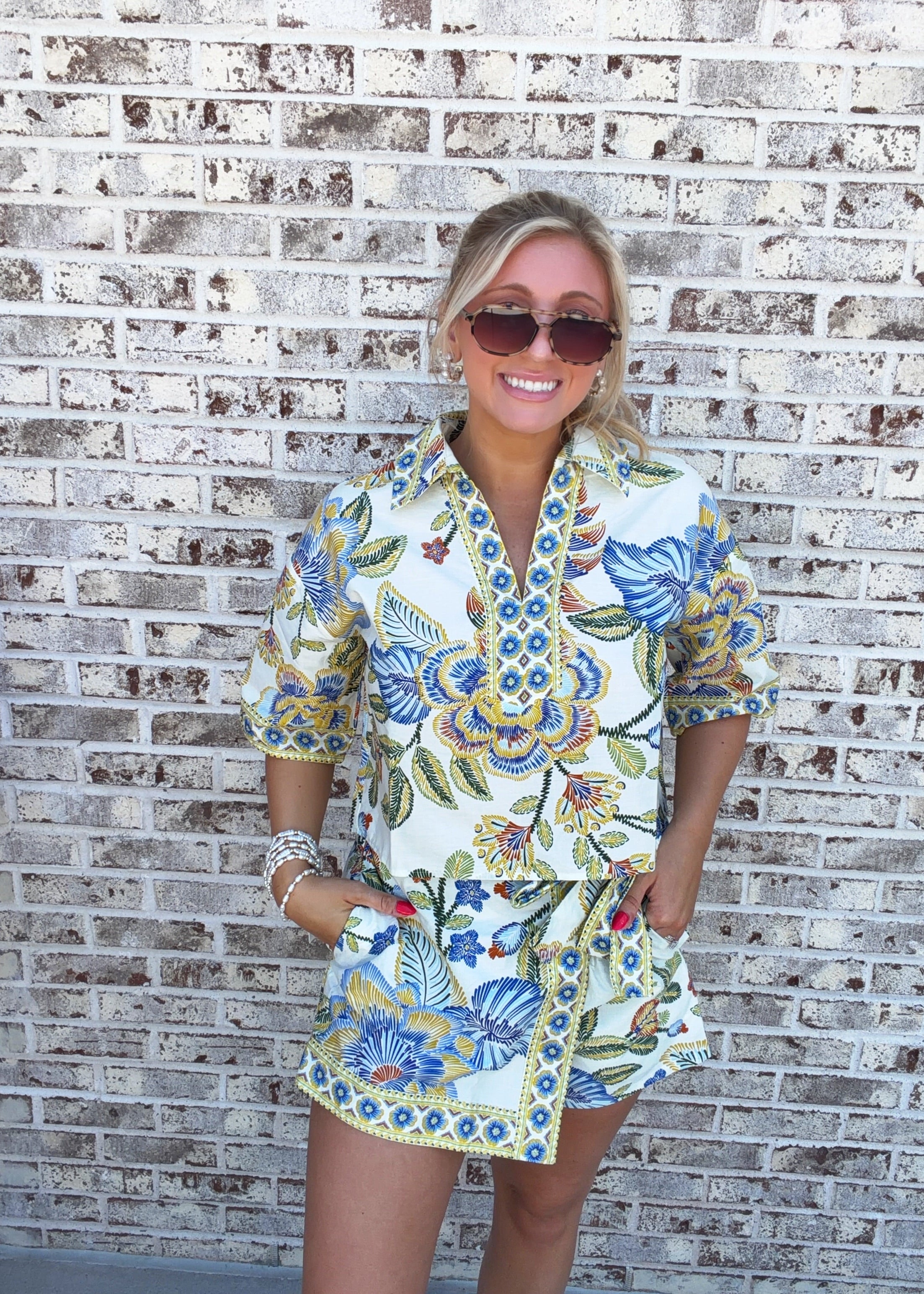 Rosalie Garden Short Sleeve Top