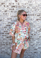 Rosalie Garden Short Sleeve Top