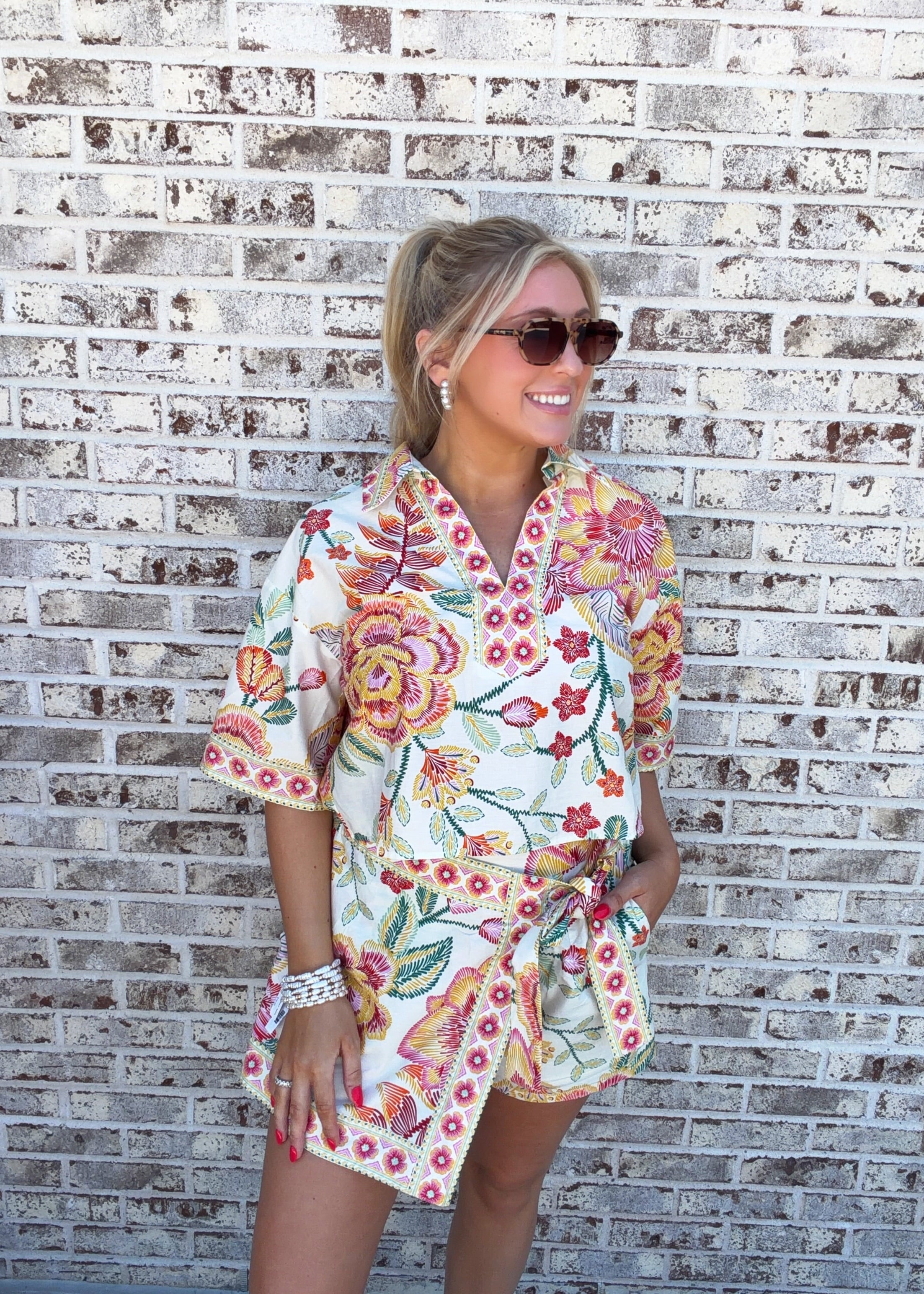 Rosalie Garden Short Sleeve Top