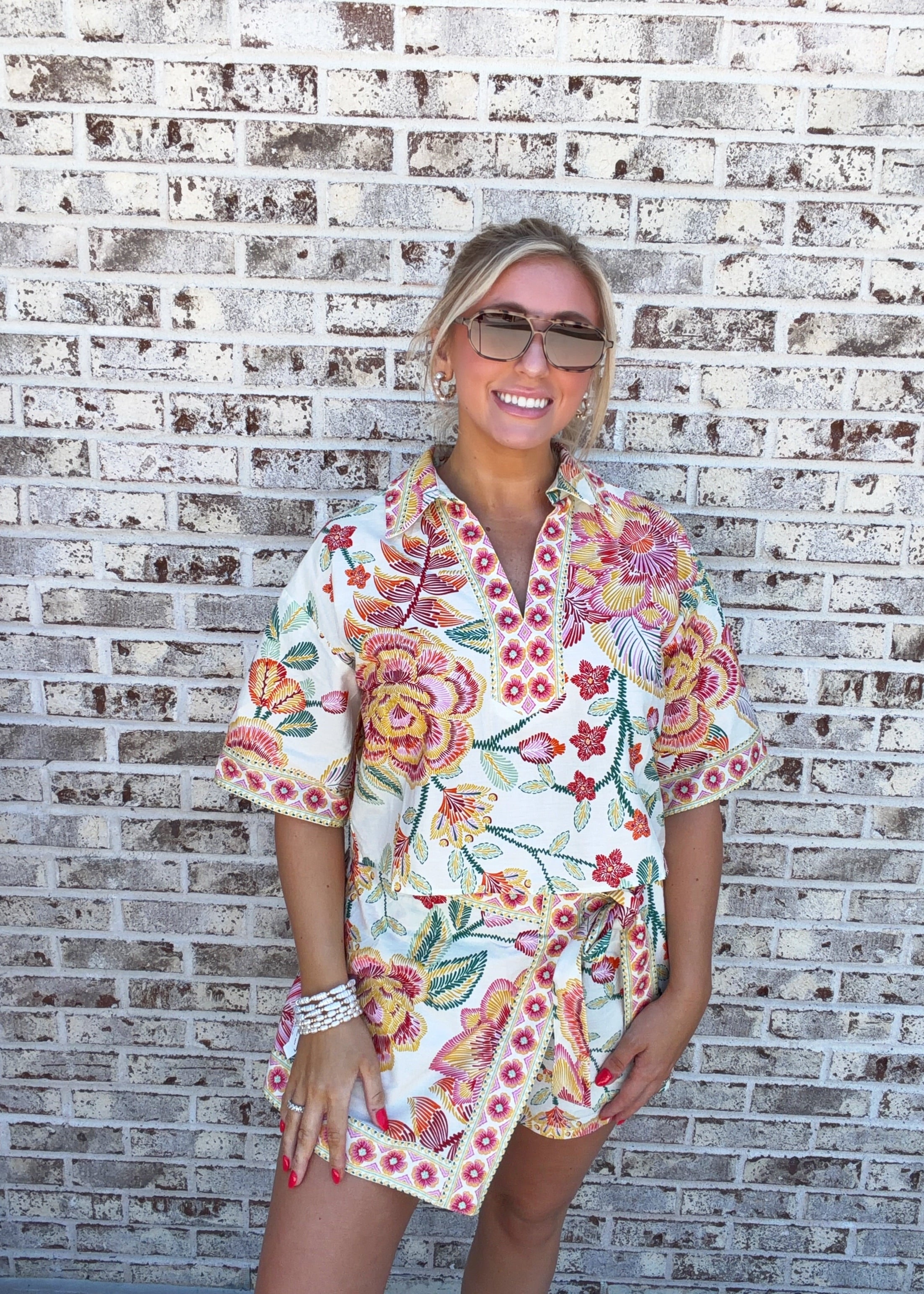 Rosalie Garden Short Sleeve Top