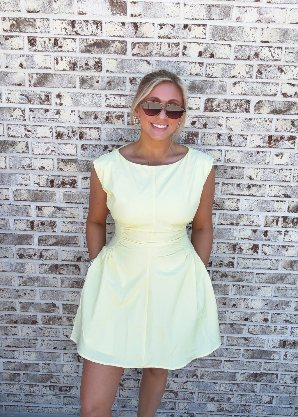 Savannah Ruched Waist Mini Dress