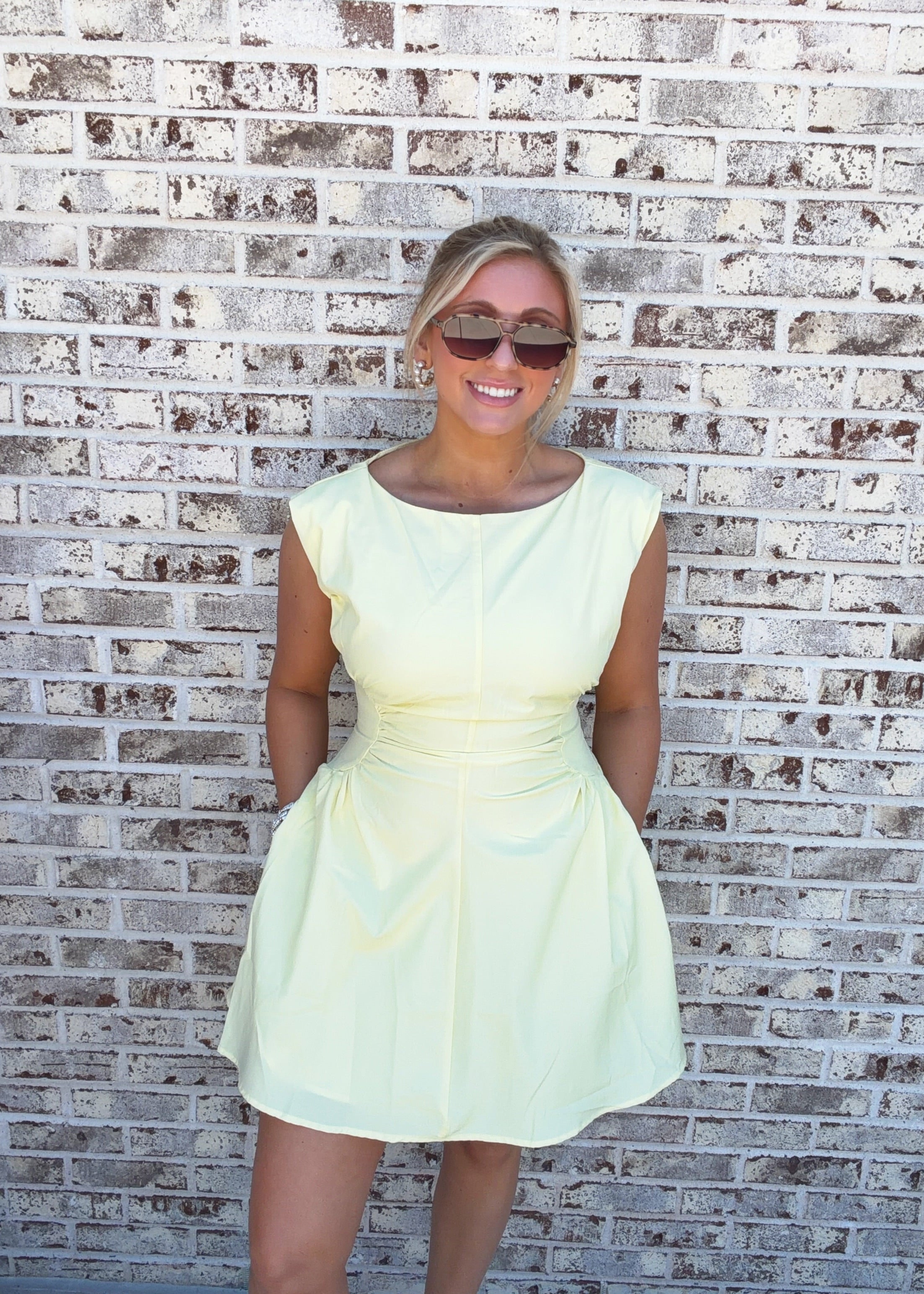 Savannah Ruched Waist Mini Dress