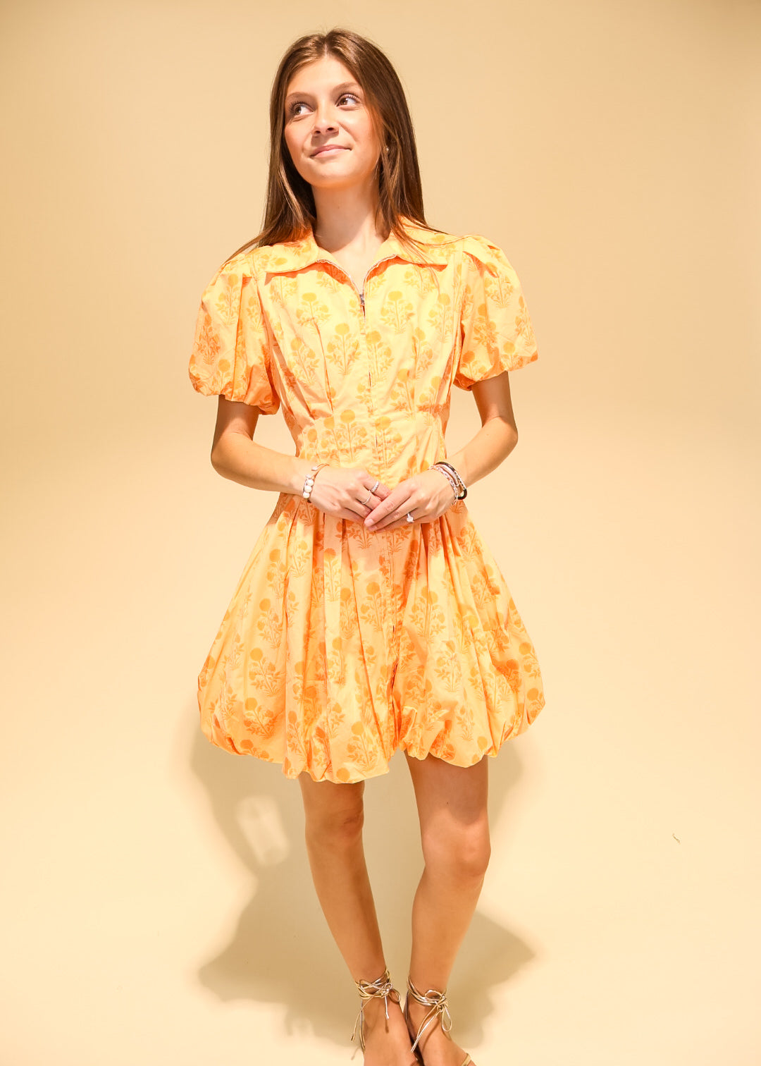 Finley Floral Puff Sleeve Mini Dress
