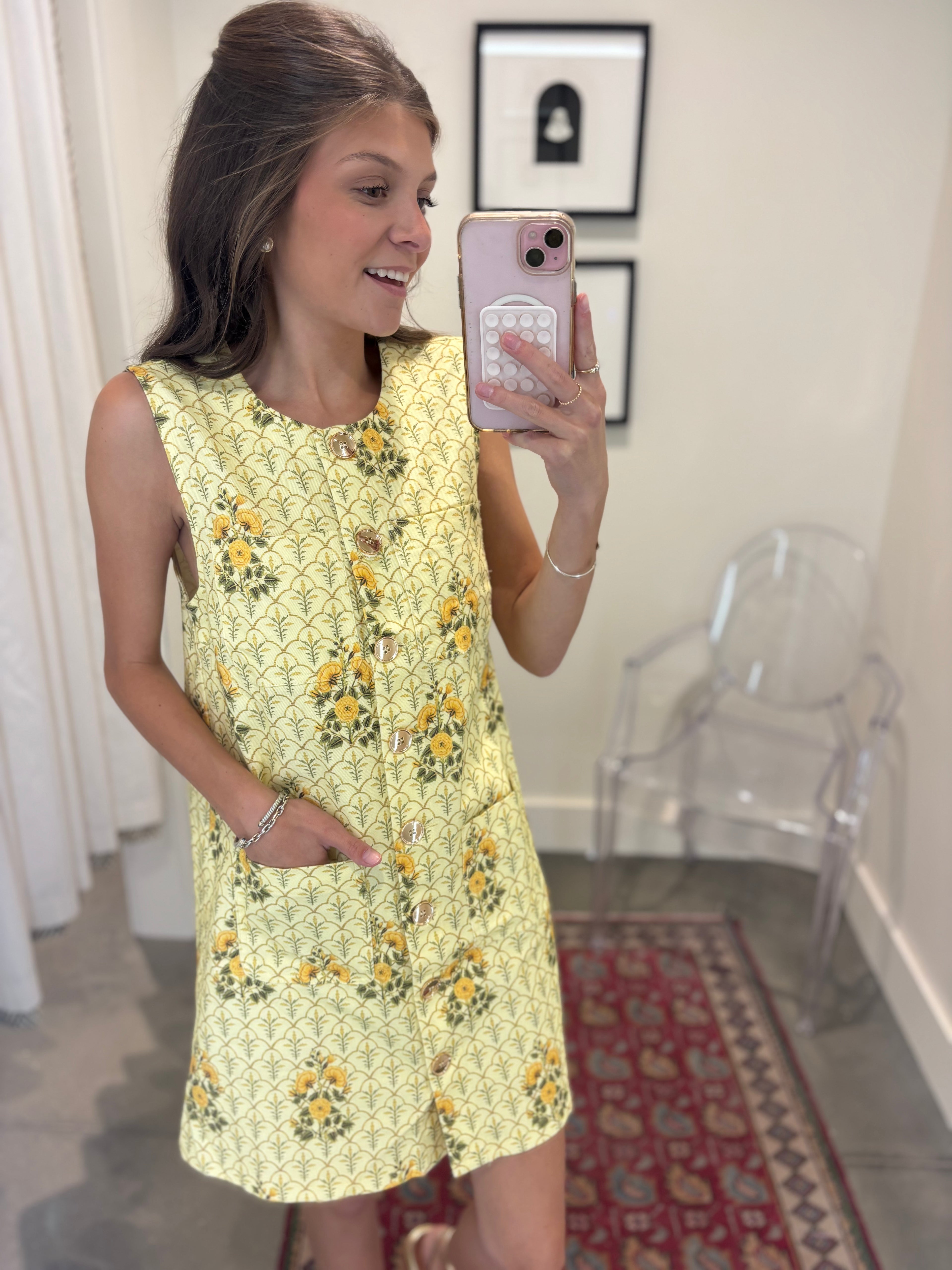 Hannah Floral Sleeveless Mini Dress