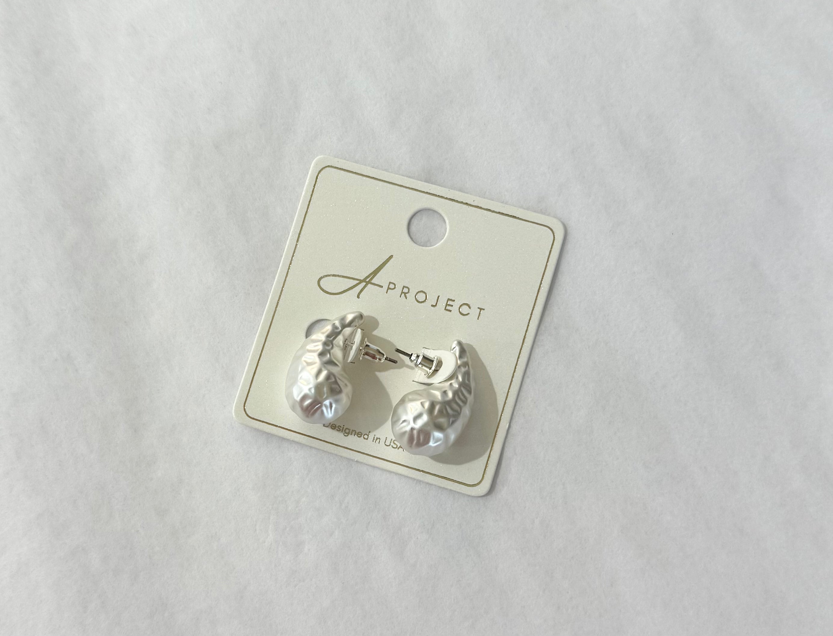 Hammered Hollow Teardrop Earrings