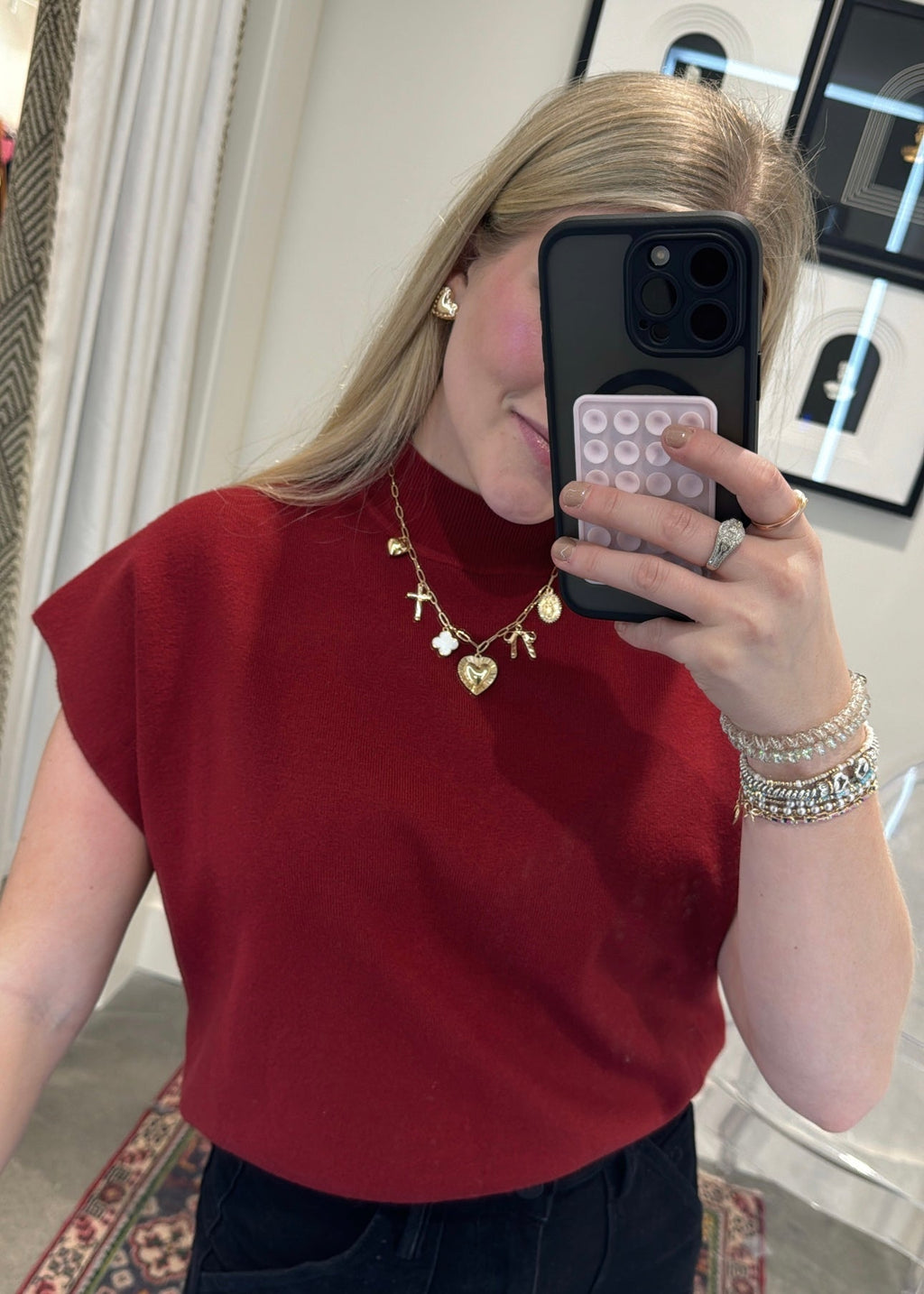 Marina Mock Neck Top