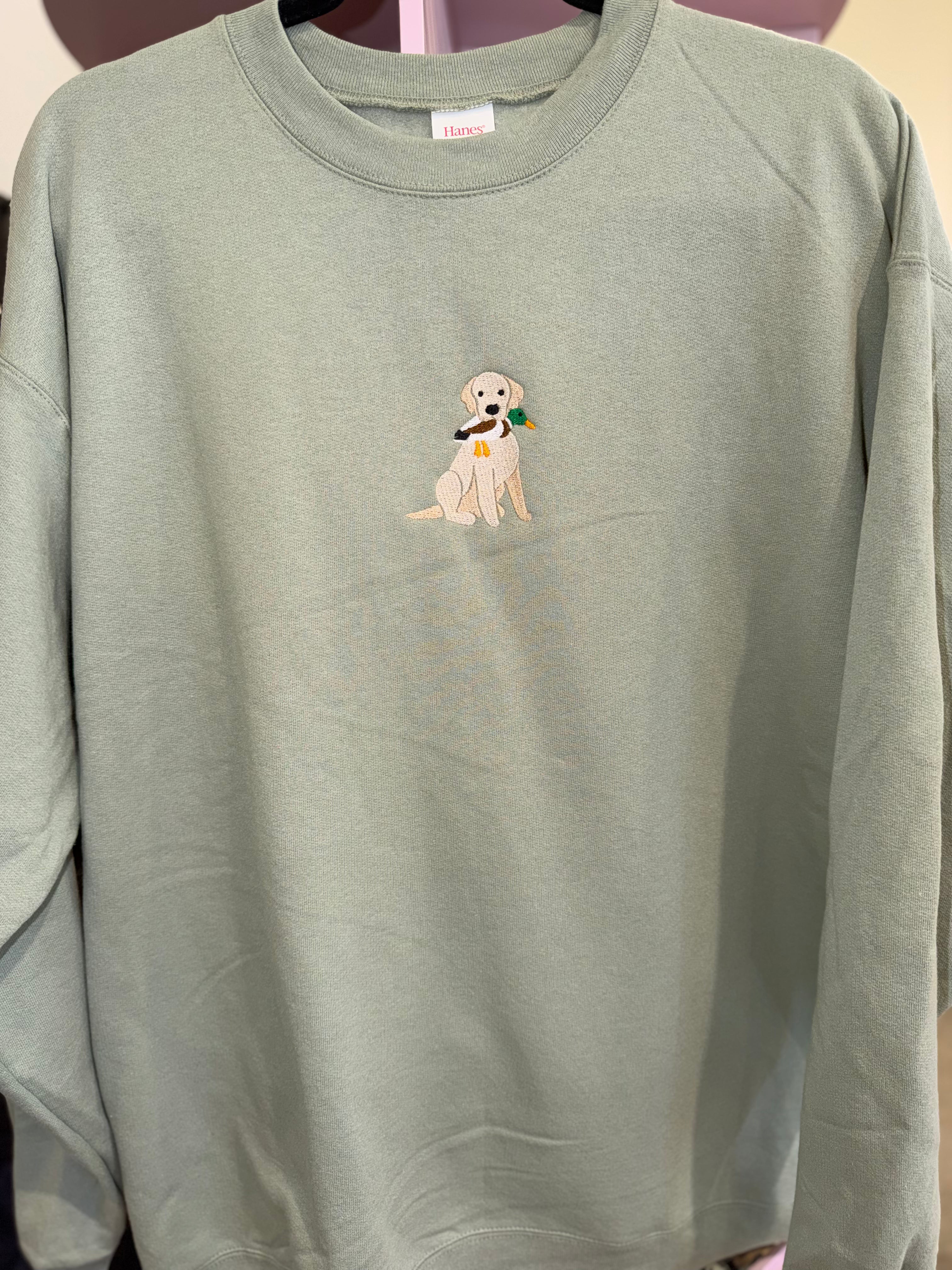 Daisy Lab and Mallard Embroidered Sweatshirt