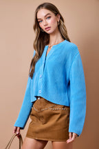 Rebecca Ribbed Cropped Cardigan