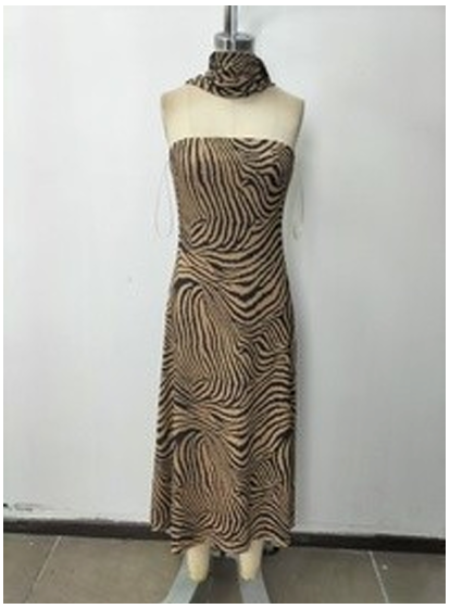 Zoie Zebra Print Midi Dress
