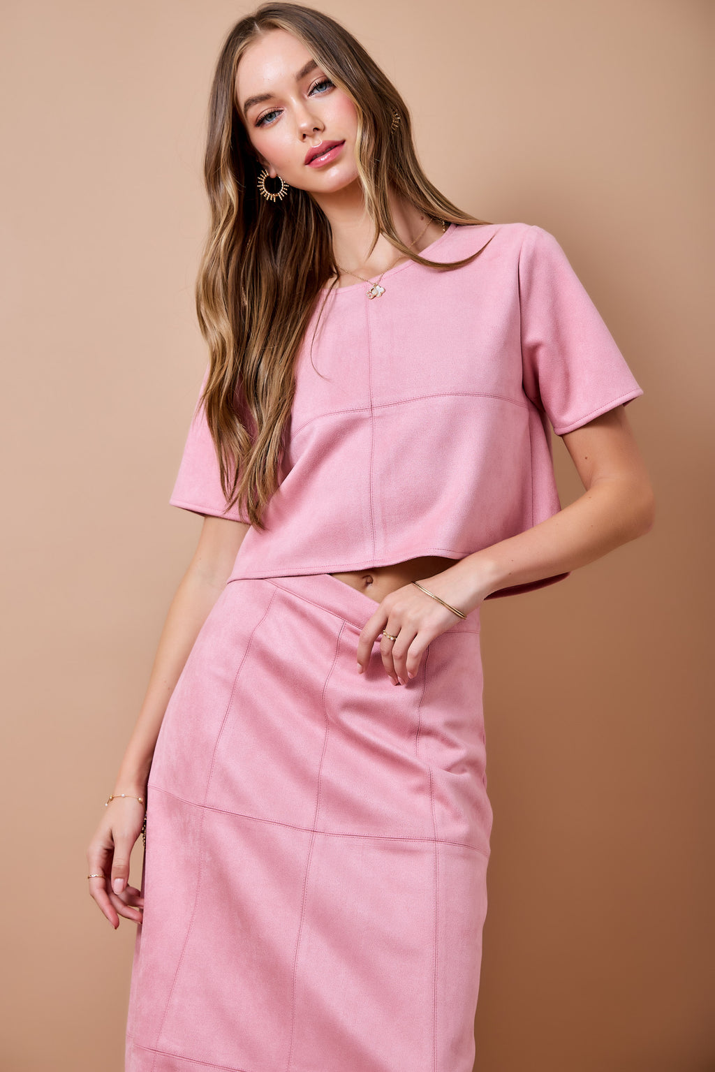 Elsa Cropped Short‑Sleeve Top