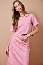 Elsa Cropped Short‑Sleeve Top
