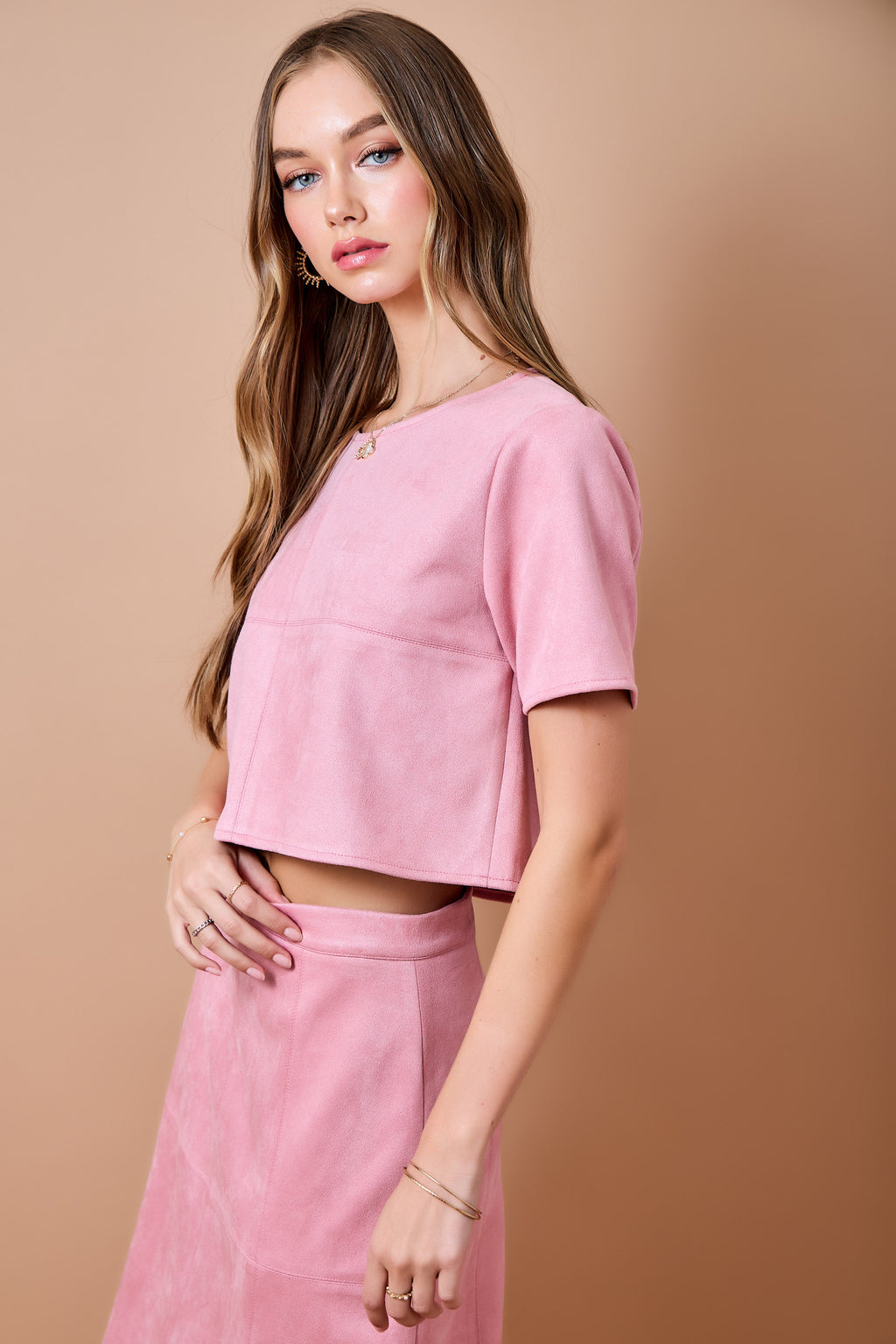 Elsa Cropped Short‑Sleeve Top
