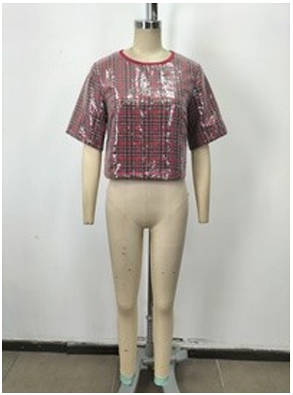 Gladys Glossy Cropped Top
