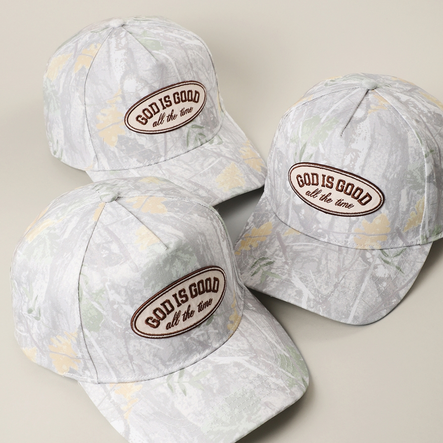 GOD IS GOOD All The Time Patch Camo Baseball Cap