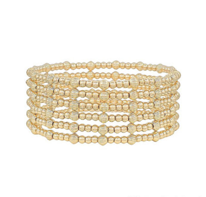 6 Row CCB Ball Bracelet Set