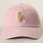 Golden Retriever Embroidered Pigment Dyed Baseball Cap