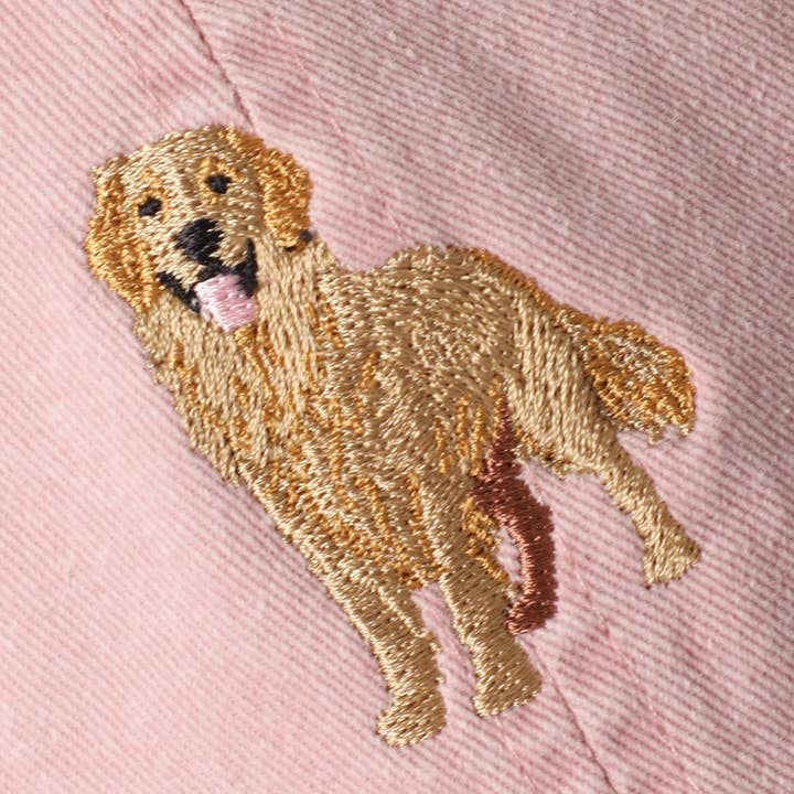 Golden Retriever Embroidered Pigment Dyed Baseball Cap