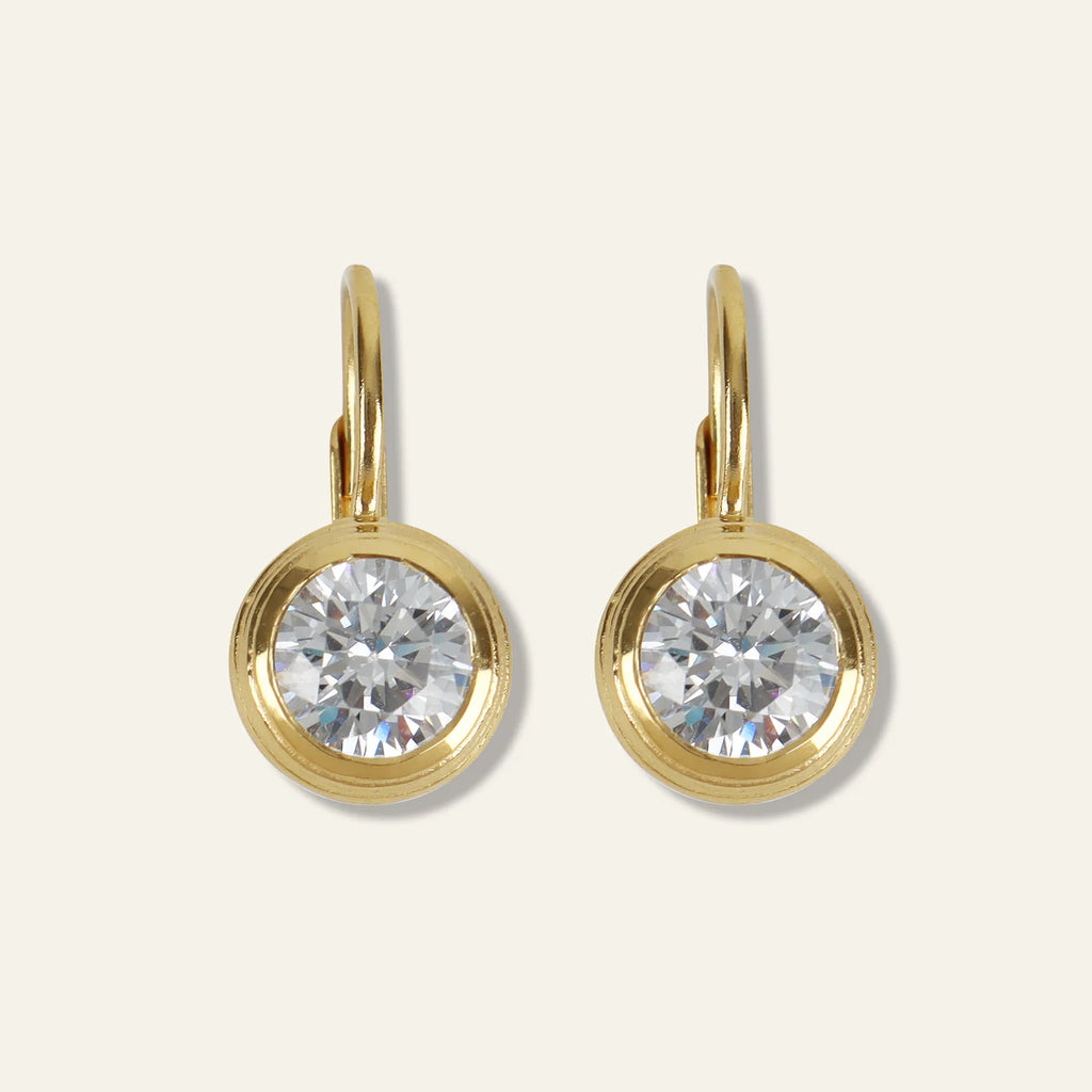 Bezel Drop Earring