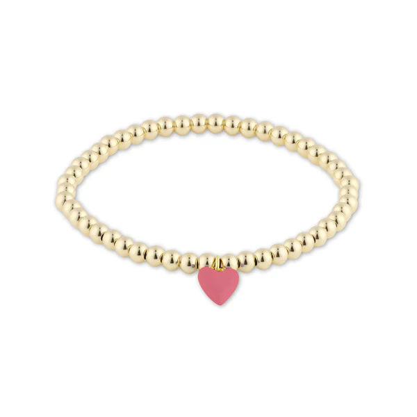 Bead Bracelet w/ Heart Charm