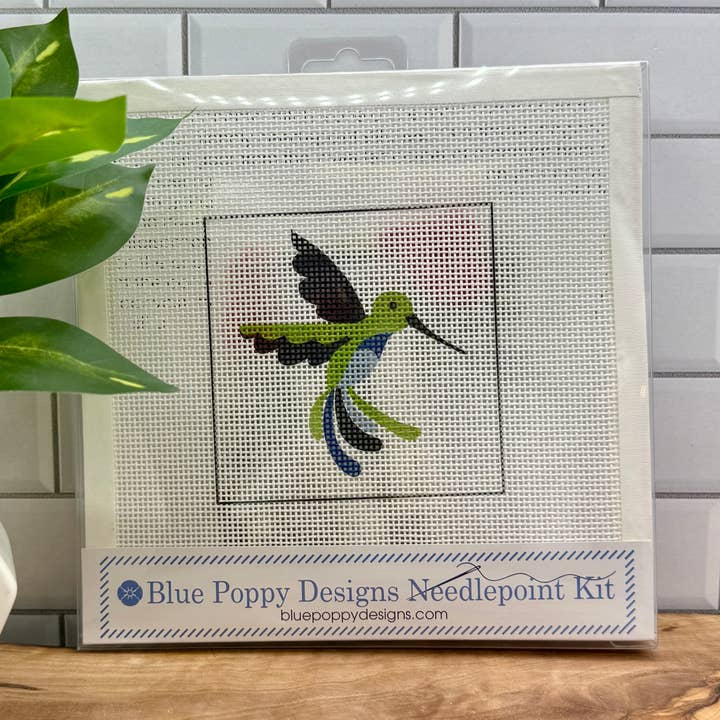 Blue Poppy Needlepoint Starter Kit