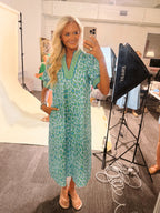 Alina Patterned Midi Dress