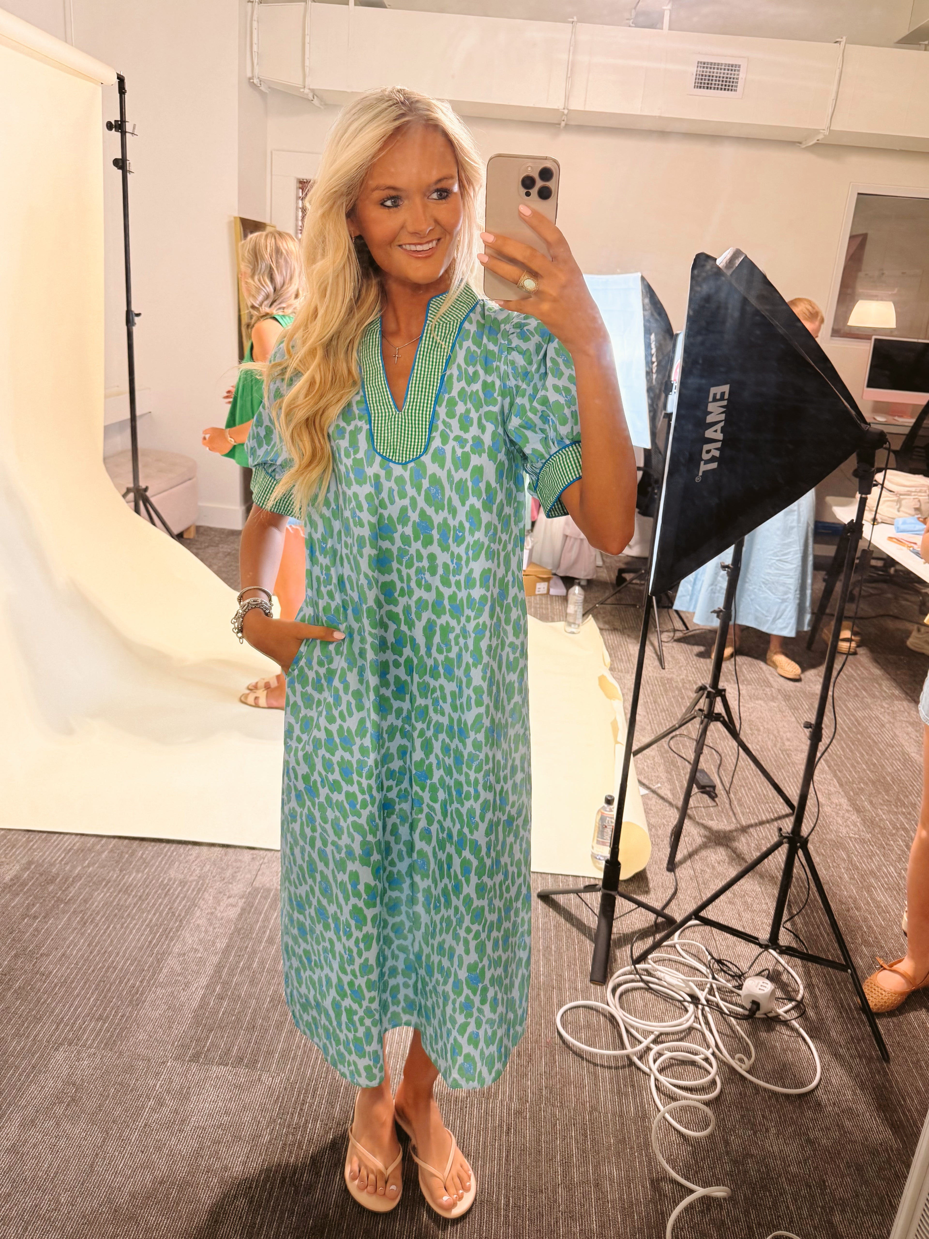 Alina Patterned Midi Dress