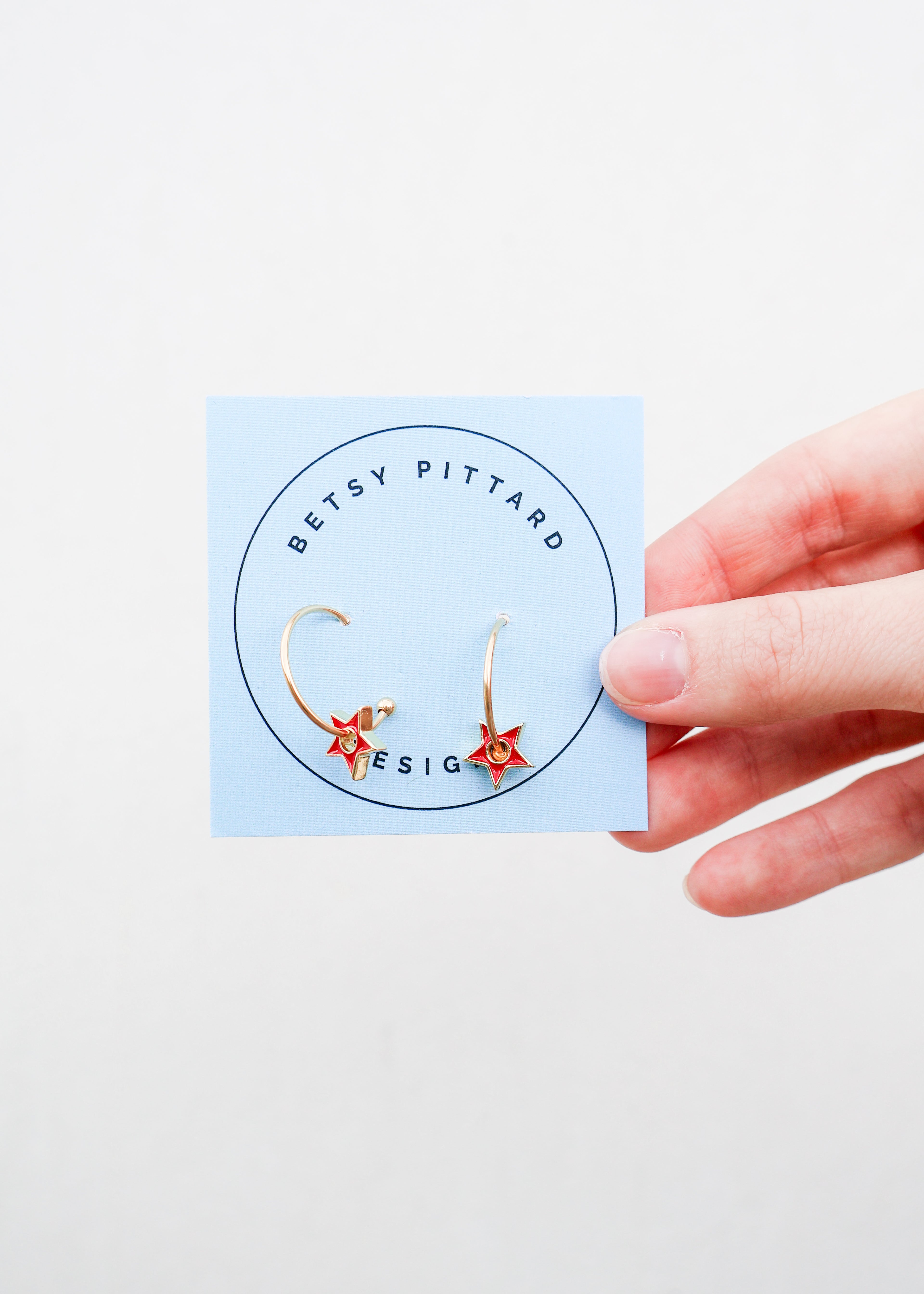 Erika Star Charm Hoops
