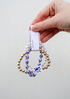 3 Row Pearl w/Mahjong Bracelet