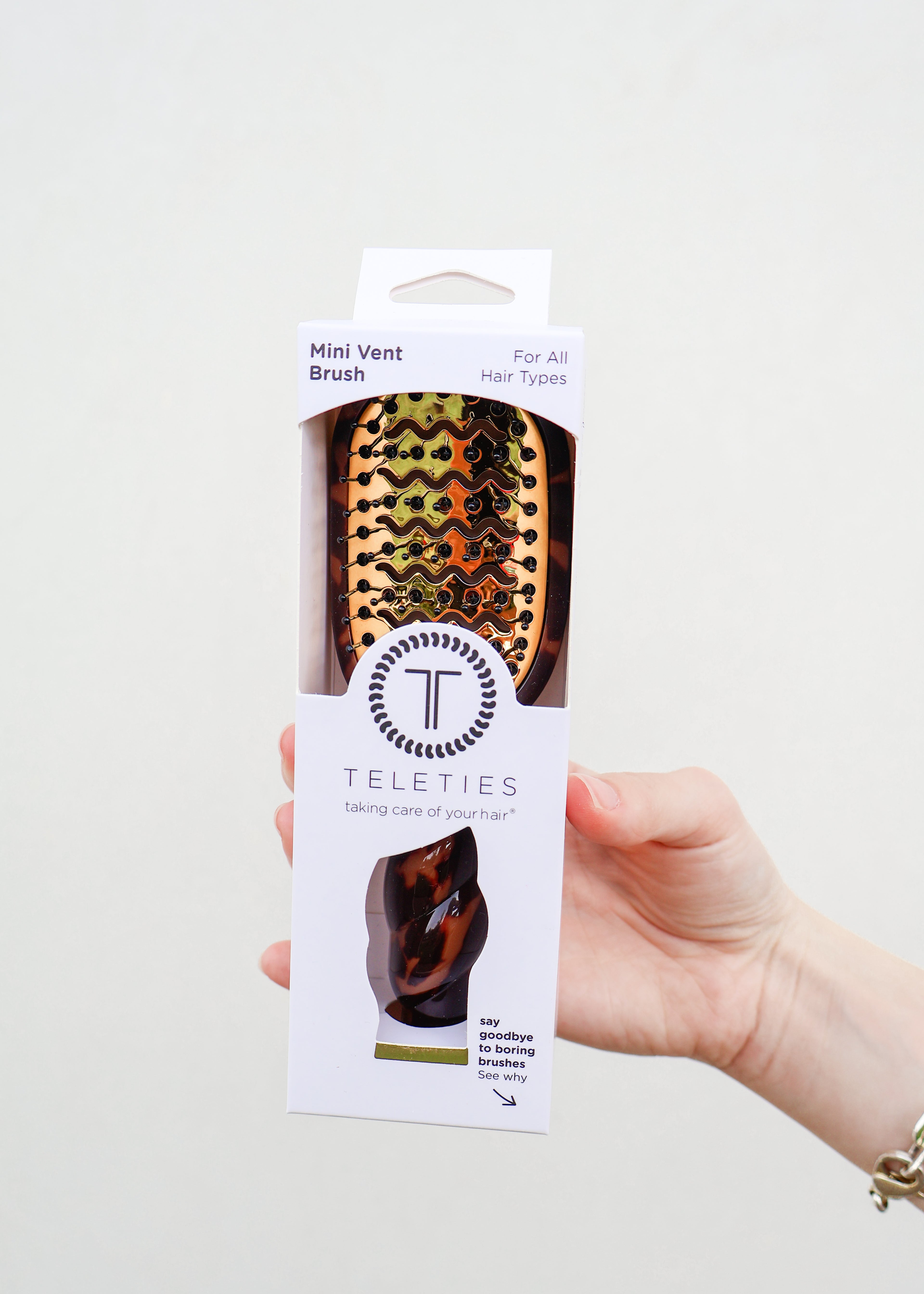 Mini Vented Hair Brush - Tortoise
