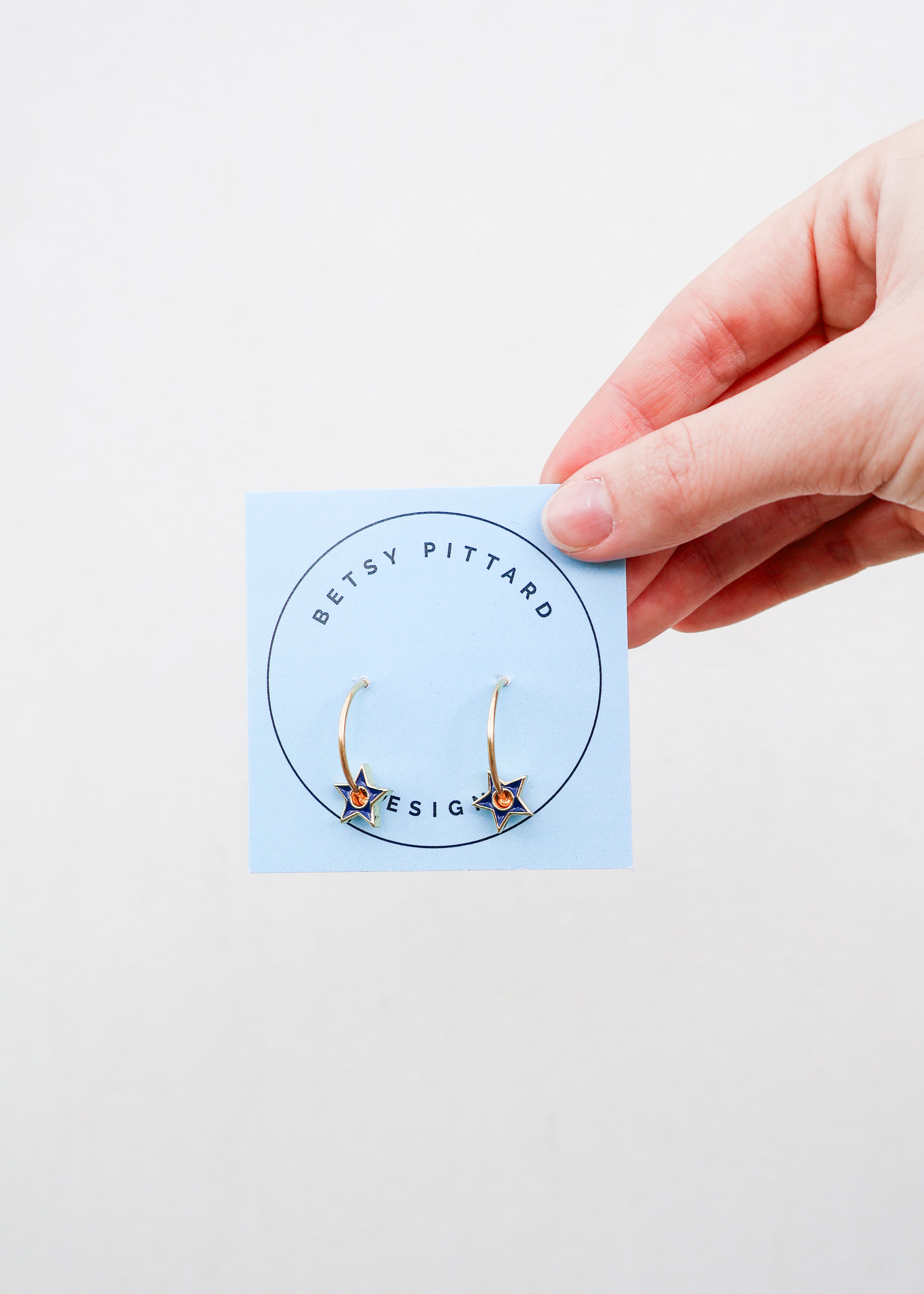 Erika Star Charm Hoops