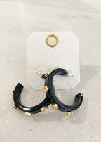 Studded Paw Acrylic Hoops