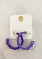 Studded Paw Acrylic Hoops