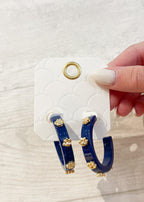 Studded Paw Acrylic Hoops