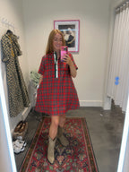 Blaire Plaid Shirt Dress