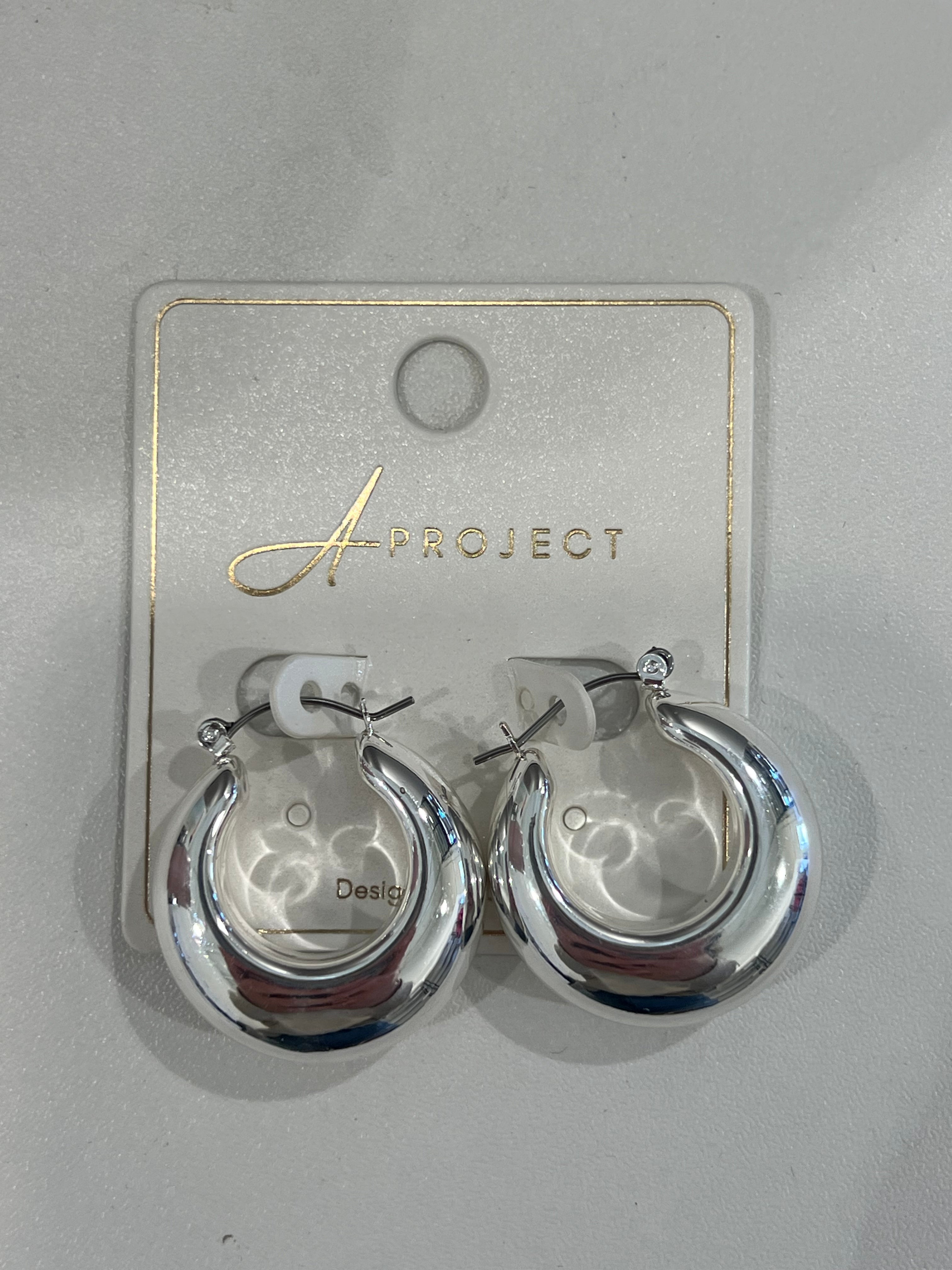 Metal Hollow Hoop Earrings