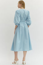 Charlotte Zip-Front Midi Dress