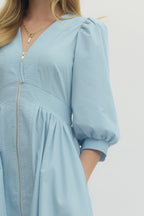 Charlotte Zip-Front Midi Dress