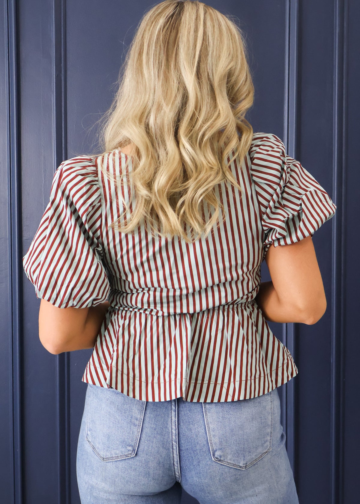 Stella Stripe Peplum Top
