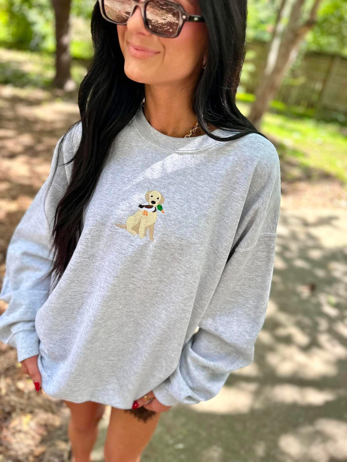 Daisy Lab with Mallard Embroidered Sweatshirt