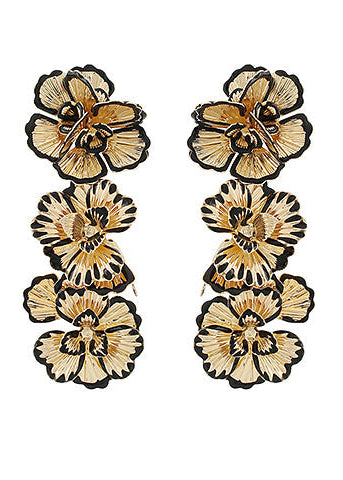 Layered Petal Drop Earrings